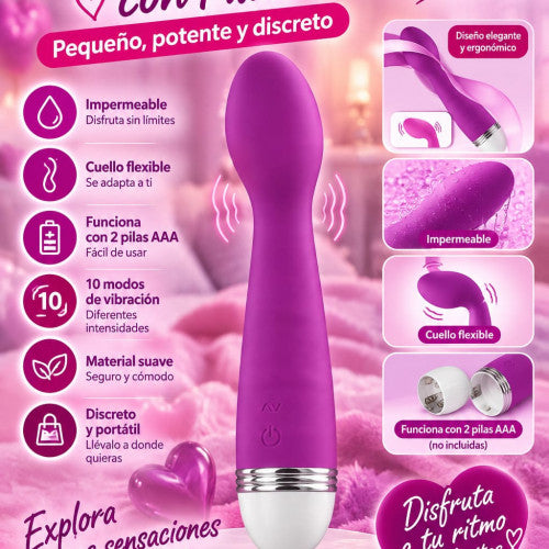 MASAJEADOR CON BATERIAS FUCSIA